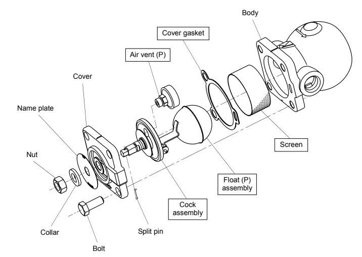 Ductile Iron Float Steam Trap Construction